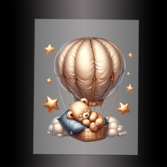 (DTF-1306) SLEEPING TEDDY 7 - Garment Transfer