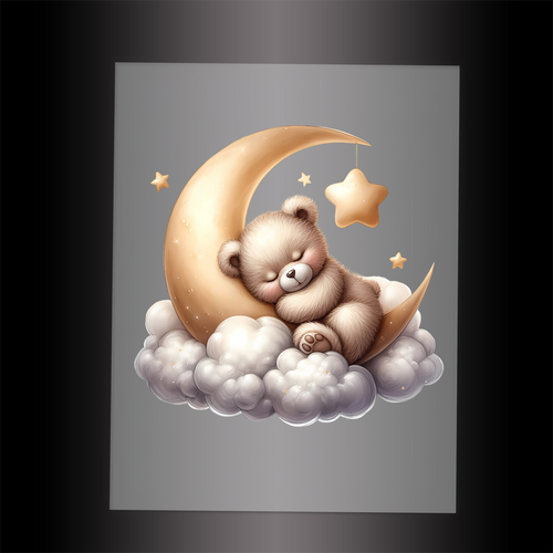 (DTF-1310) SLEEPING TEDDY 11 - Garment Transfer