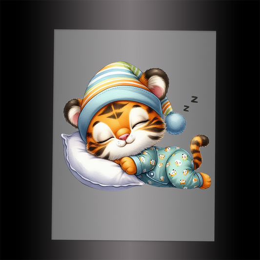 (DTF-1314) SLEEPING TIGER - Garment Transfer