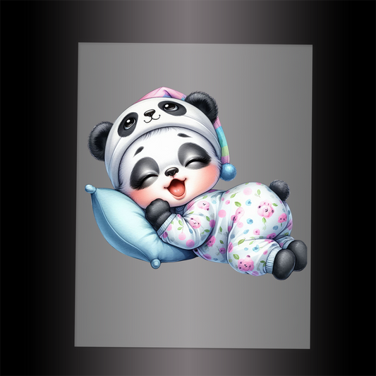 (DTF-1319) SLEEPING PANDA - Garment Transfer