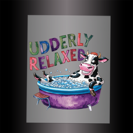 (DTF-239) UDDERLY RELAXED - Garment Transfer