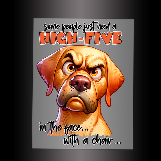 (DTF-749) SOME PEOPLE JUST NEED A HIGH FIVE - Garment Transfer