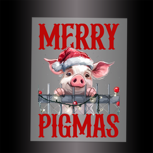(DTF-750) MERRY PIGMAS - Garment Transfer