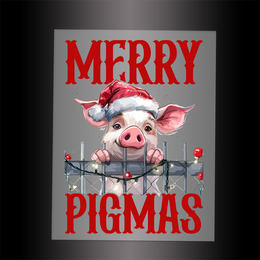 (DTF-750) MERRY PIGMAS - Garment Transfer