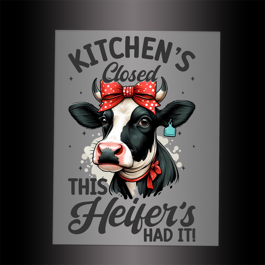 (DTF-774) KITCHEN'S CLOSED - Garment Transfer