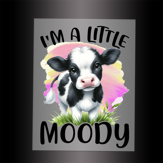 (DTF-777) I'M A LITTLE MOODY - Garment Transfer