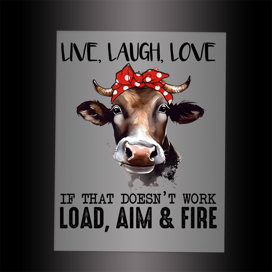 (DTF-798) LIVE LAUGH LOVE - Garment Transfer