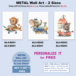EXPLORER - Wall Art Metal -  A4 Size