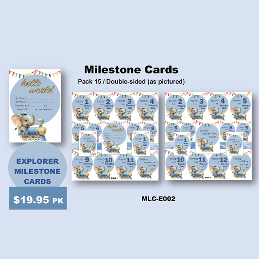 EXPLORER | ELEPHANT MILESTONE CARD SET