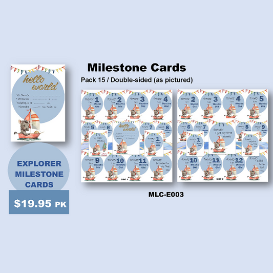 EXPLORER | ZEBRA MILESTONE CARD SET