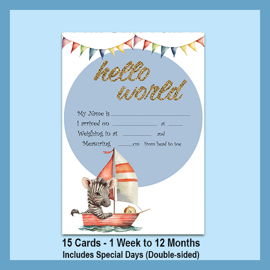 ZEBRA MILESTONE CARD SET | EXPLORER COLLECTION