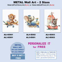 EXPLORER - Wall Art Metal -  A3 Size
