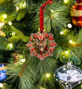 Hanging Ornament - Snowflake - Deer 2
