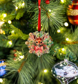 Hanging Ornament - Snowflake - Deer 3