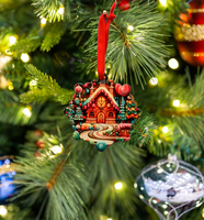 Hanging Ornament - Bauble - 3d Gingerbread House - Assorted Designs