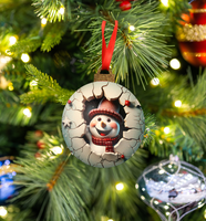 Hanging Ornament - Bauble - Snowman - Assorted Designs