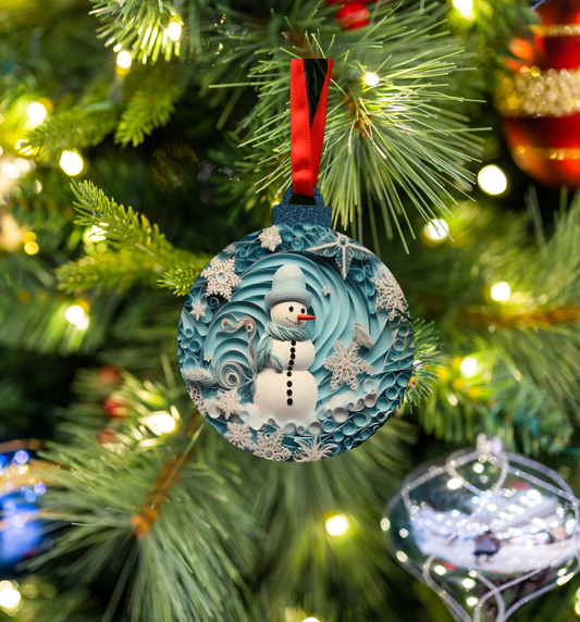 Hanging Ornament - Bauble - Snowman