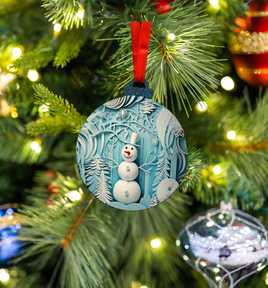 Hanging Ornament - Bauble - Snowman