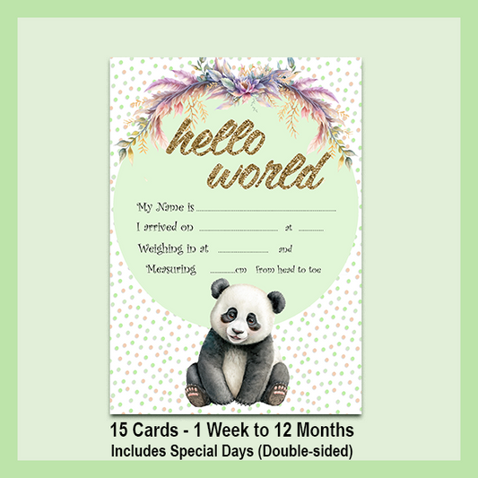 MILESTONE CARD SET - PANDA | JUNGLE COLLECTION