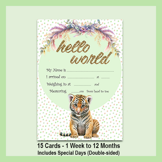 MILESTONE CARD SET - TIGER | JUNGLE COLLECTION