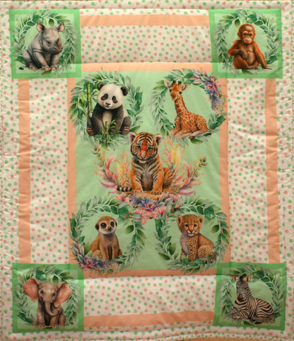 JUNGLE | ANIMALS COT QUILT