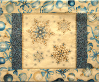 Christmas Fabric Placemat - Blue & Gold (Set of 4)