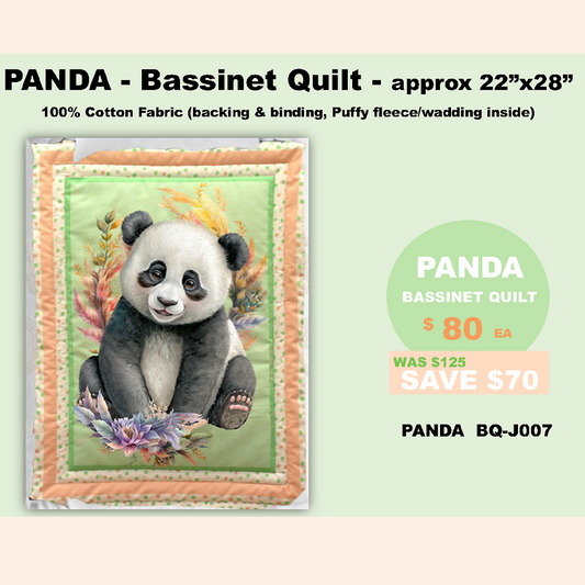 JUNGLE - PANDA BASSINET QUILT