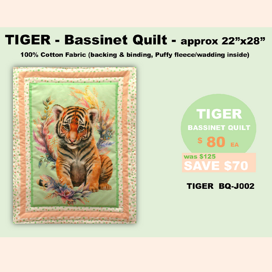 JUNGLE - TIGER BASSINET QUILT
