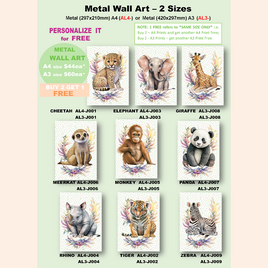 JUNGLE - Wall Art Metal -  A3 Size