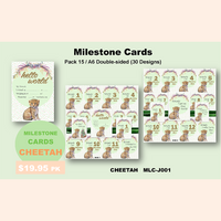 JUNGLE - CHEETAH MILESTONE CARD SET