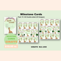 JUNGLE - GIRAFFE MILESTONE CARD SET