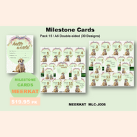 JUNGLE - MEERKAT MILESTONE CARD SET