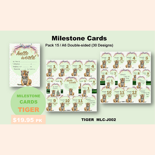 JUNGLE | TIGER MILESTONE CARD SET