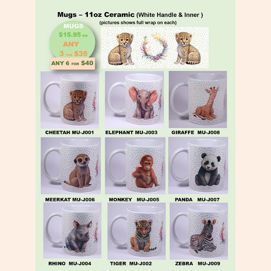 JUNGLE ANIMAL | MUGs 11oz