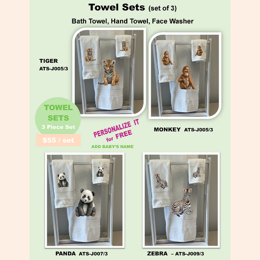 JUNGLE | TOWEL SETS (3 PIECE)