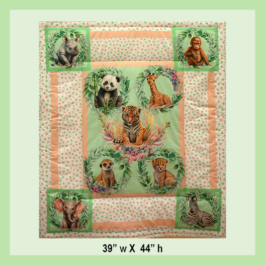 JUNGLE ANIMALS COT QUILT | JUNGLE COLLECTION