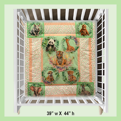 JUNGLE ANIMALS COT QUILT | JUNGLE COLLECTION