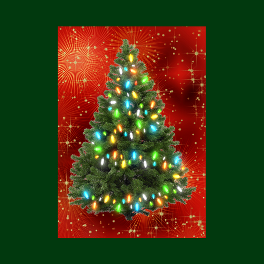 MEDIUM - RED/GOLD (40cm x 60cm) - Lights 20 MULTI