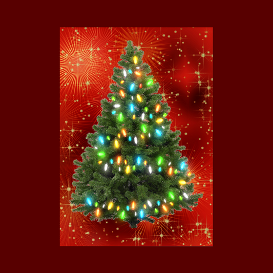 MEDIUM - RED/GOLD (40cm x 60cm) - Lights 50 MULTI