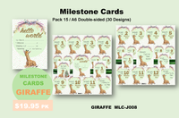 JUNGLE - GIRAFFE MILESTONE CARD SET