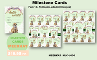 JUNGLE - MEERKAT MILESTONE CARD SET