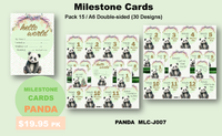 JUNGLE - PANDA MILESTONE CARD SET