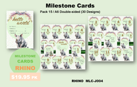 JUNGLE - RHINOCEROS MILESTONE CARD SET