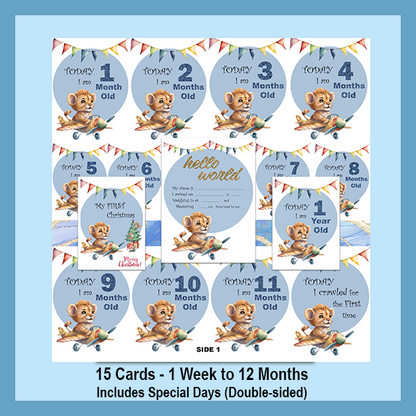 LION MILESTONE CARD SET | EXPLORER COLLECTION