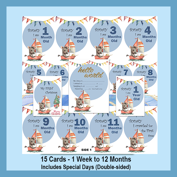 ZEBRA MILESTONE CARD SET | EXPLORER COLLECTION