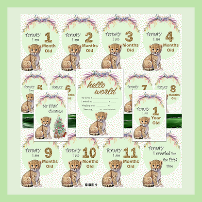 MILESTONE CARD SET - CHEETAH | JUNGLE COLLECTION