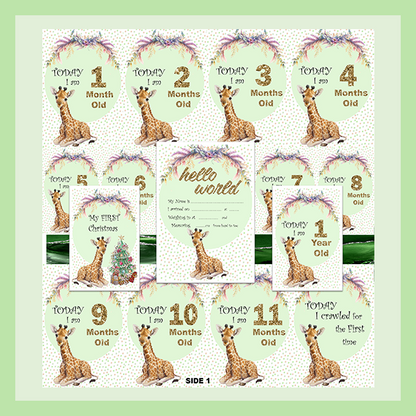 MILESTONE CARD SET - GIRAFFE | JUNGLE COLLECTION