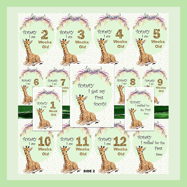 MILESTONE CARD SET - GIRAFFE | JUNGLE COLLECTION
