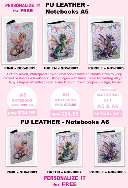 NOTE BOOK A5 & A6 | FAIRY DRAGONS