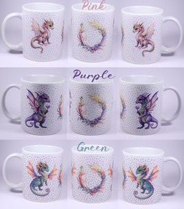 A&O+ - FAIRY DRAGONS - 11oz COFFEE MUGs - Assorted Colours
